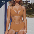 2020 Sexy High Caist Bikini Set Mulheres Push Swimsuit Push Up Top Bathing Suiting Beach Wear Biquini